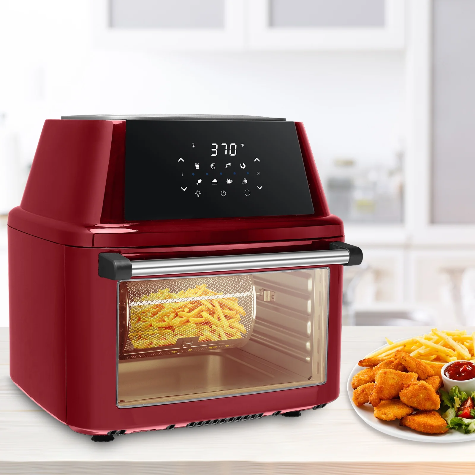 Ktaxon 16.91Qt 8-in-1 Air Fryer Oven 1800W Large Air Fryers, ETL Certified