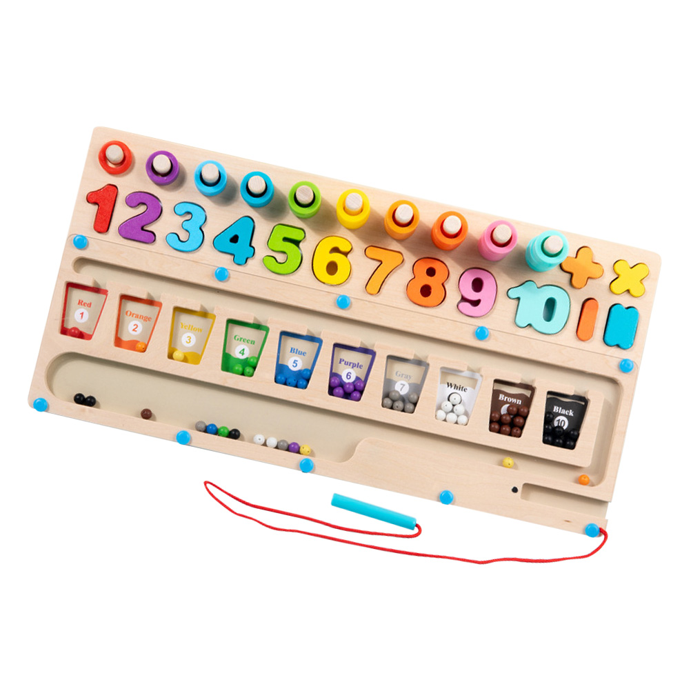 Toy for Kids Montessori Toys Building Blocks Child Preschool Wooden Toddler Puzzle Pen Magnetic