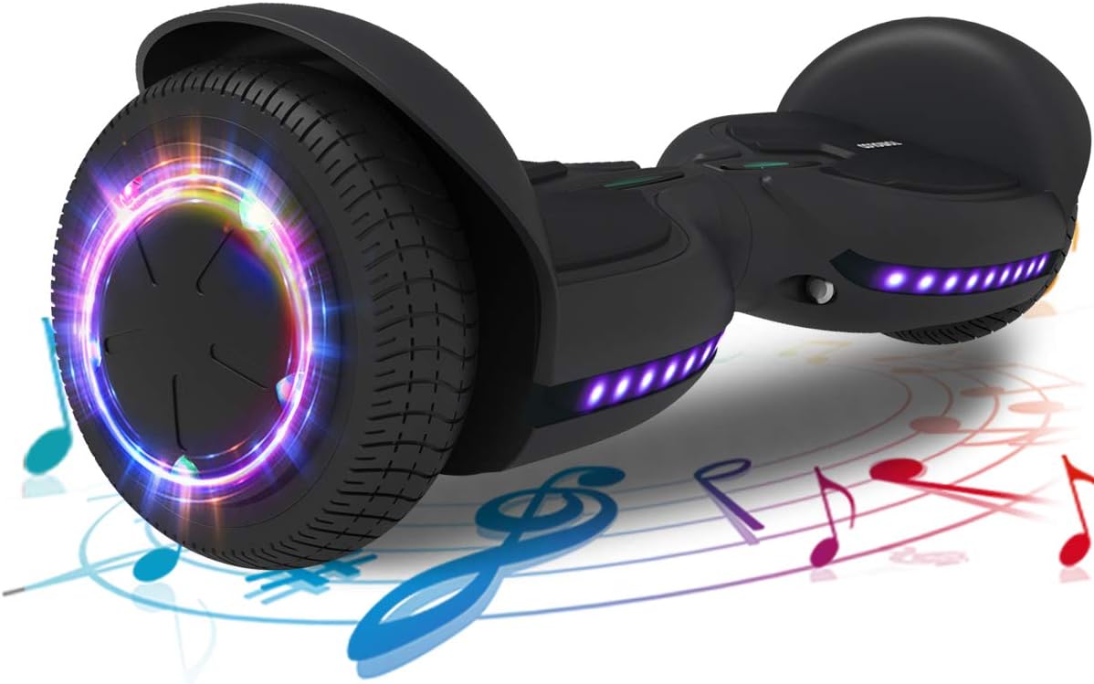 TOMOLOO Hover Boards for Kids, Hoverboards Bluetooth and LED Lights with Speaker,Self Balancing Hoverboard for Adults