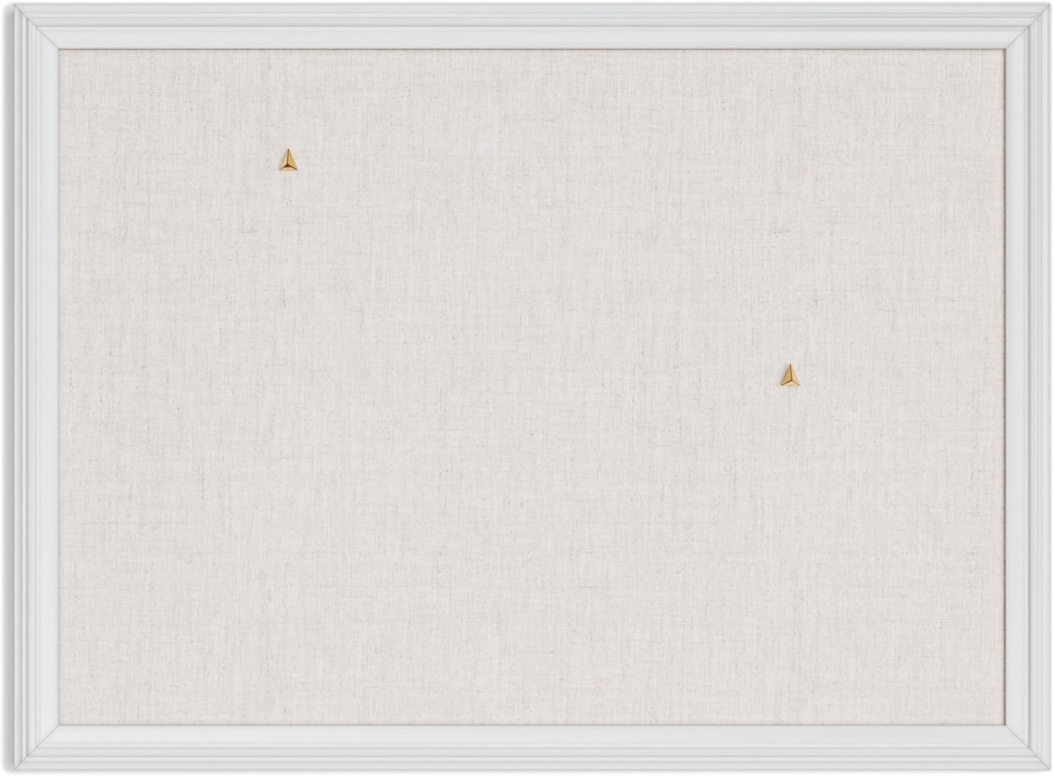 U Brands Farmhouse Linen Bulletin Board, 23