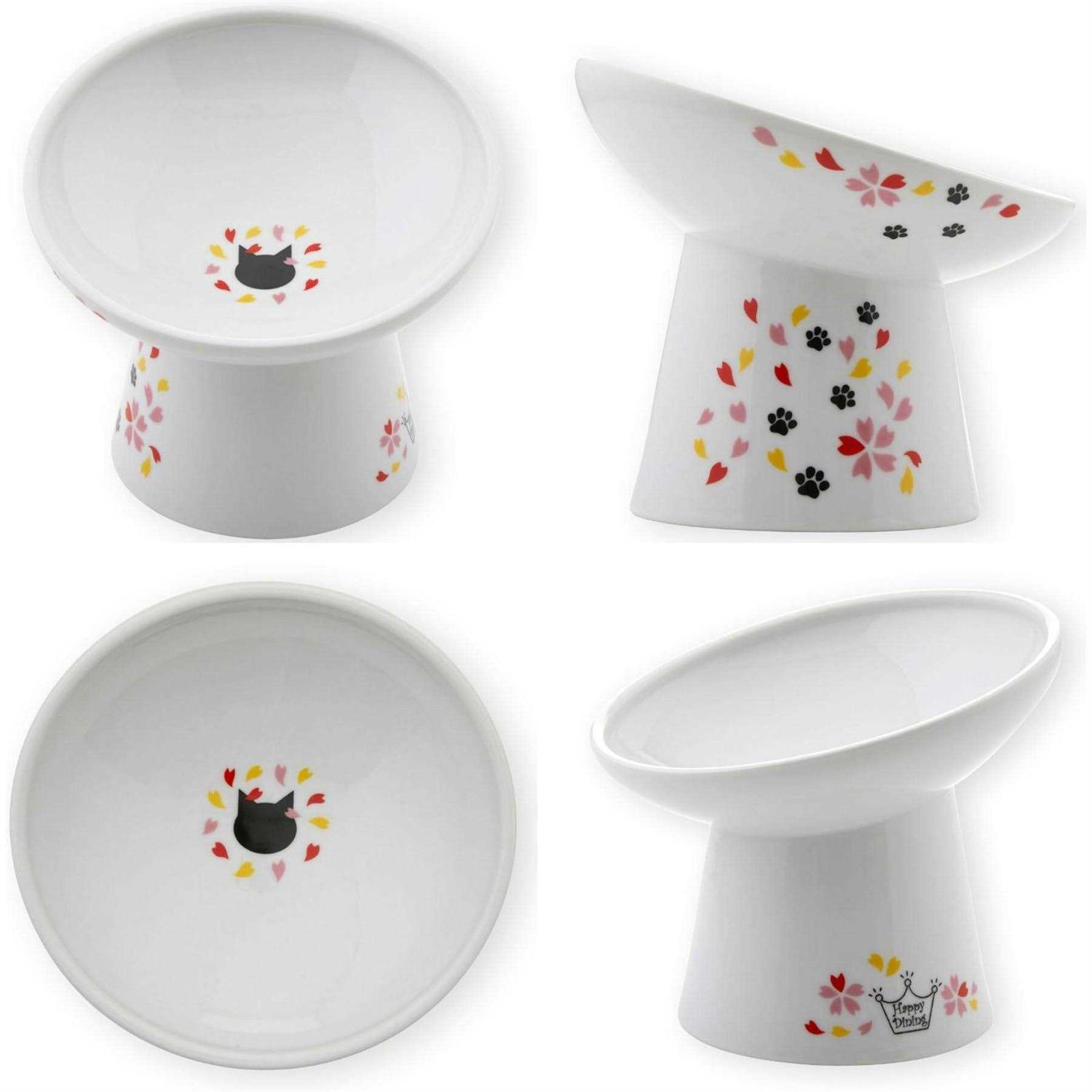 Necoichi Extra Wide Raised Cat Food Bowl - Pet Supplies online store