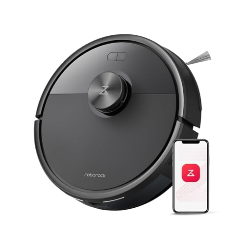 roborock Q7 M5+ Robot Vacuum and Mop, Upgraded from Q5 Max+, 7 Weeks Self-Emptying, 10000Pa Suction, Dual Anti-Tangle System, for Pet Hair & Carpet, PreciSense LiDAR Navigation, App Control, Black