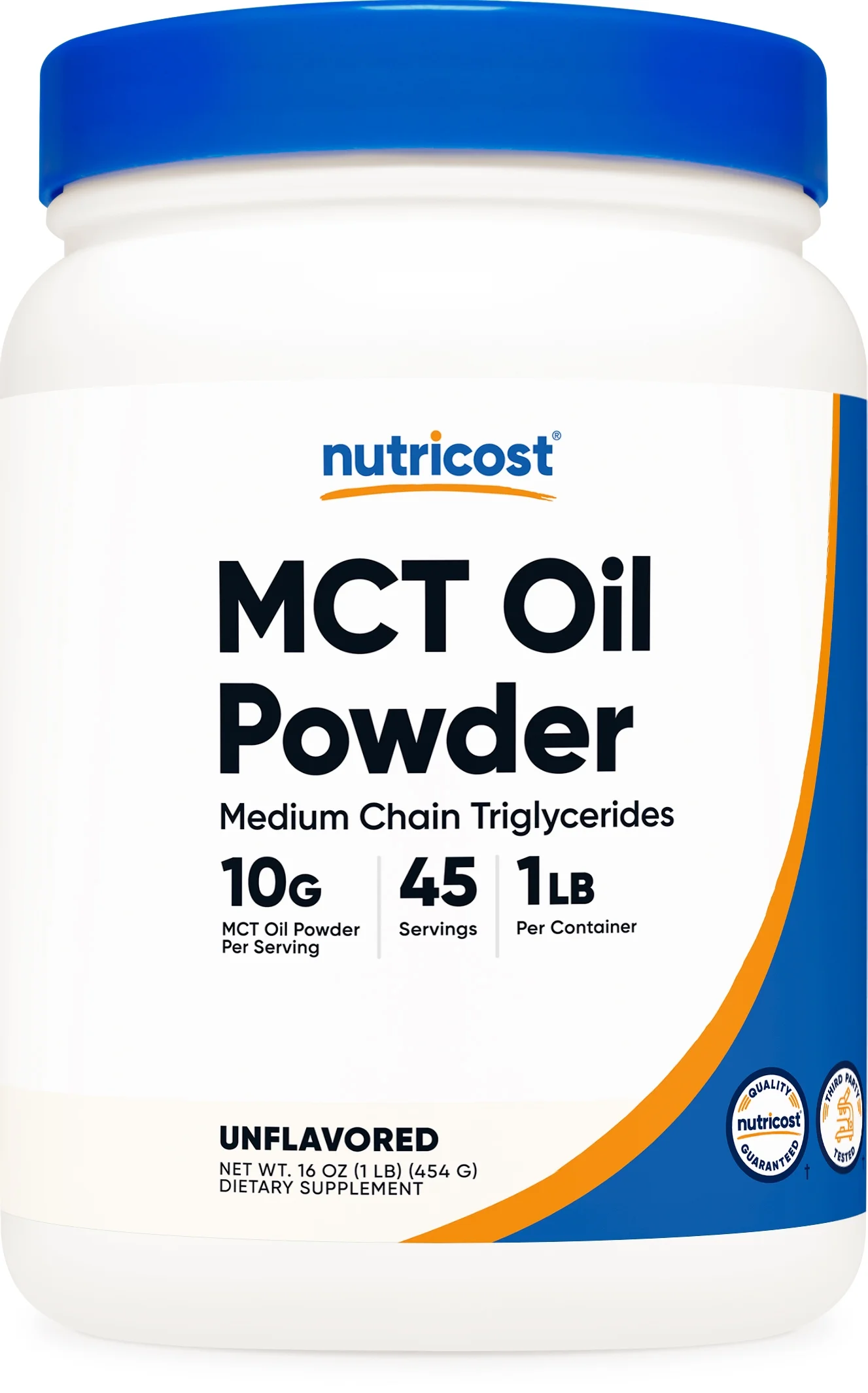 Nutricost MCT Oil Powder 1LB (16oz) - (Medium Chain Triglyceride) Supplement