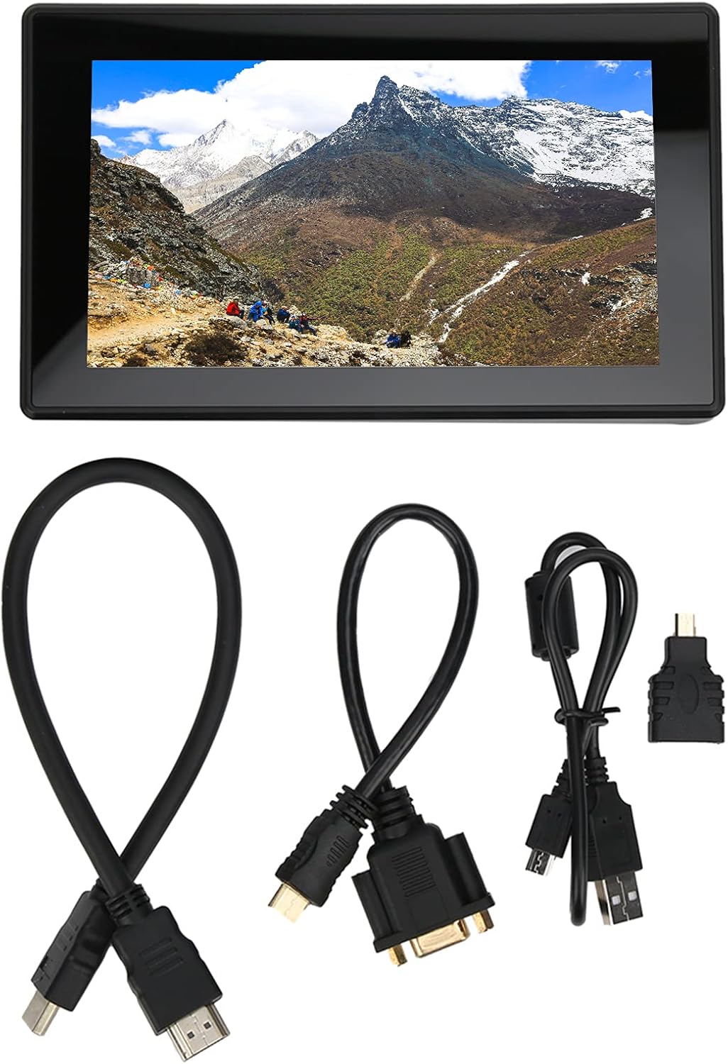 Capacitive Touch Screen, High Definition Touch Screen Multilingual Touch Monitor Tempered Glass Panel LCD Touchscreen Monitor 7‑inch for Display for DIY