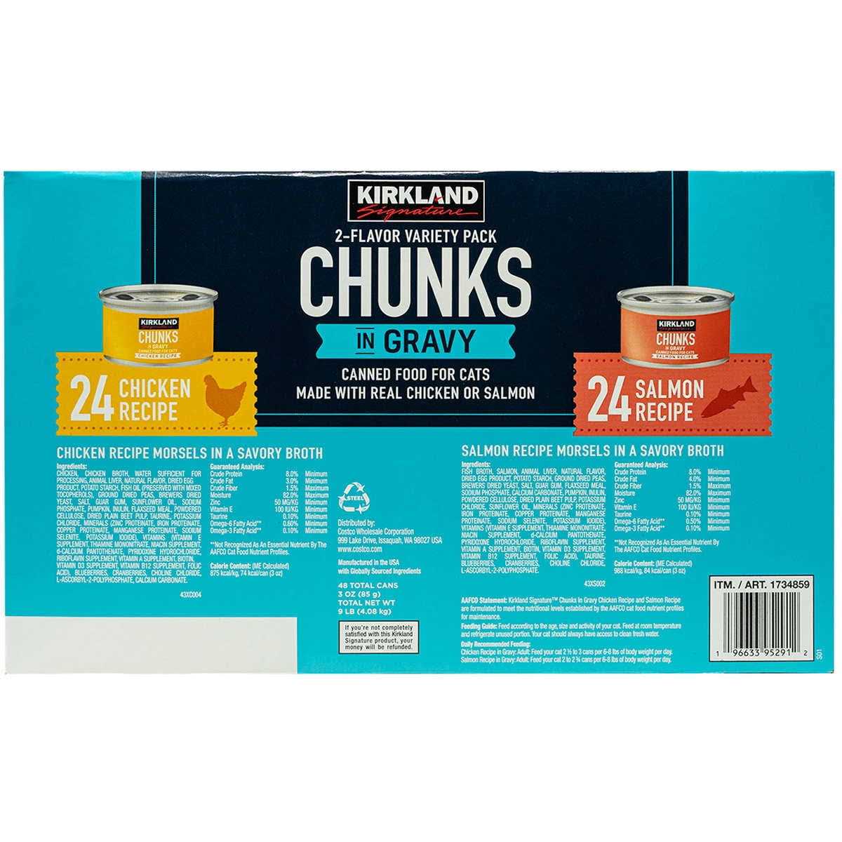 Kirkland Signature Chunks in Gravy Canned Cat Food Variety Pack - Pet Supplies online store