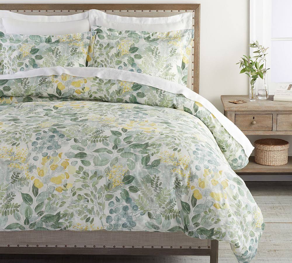Botanical Garden Organic Cotton Duvet Cover, Full/Queen