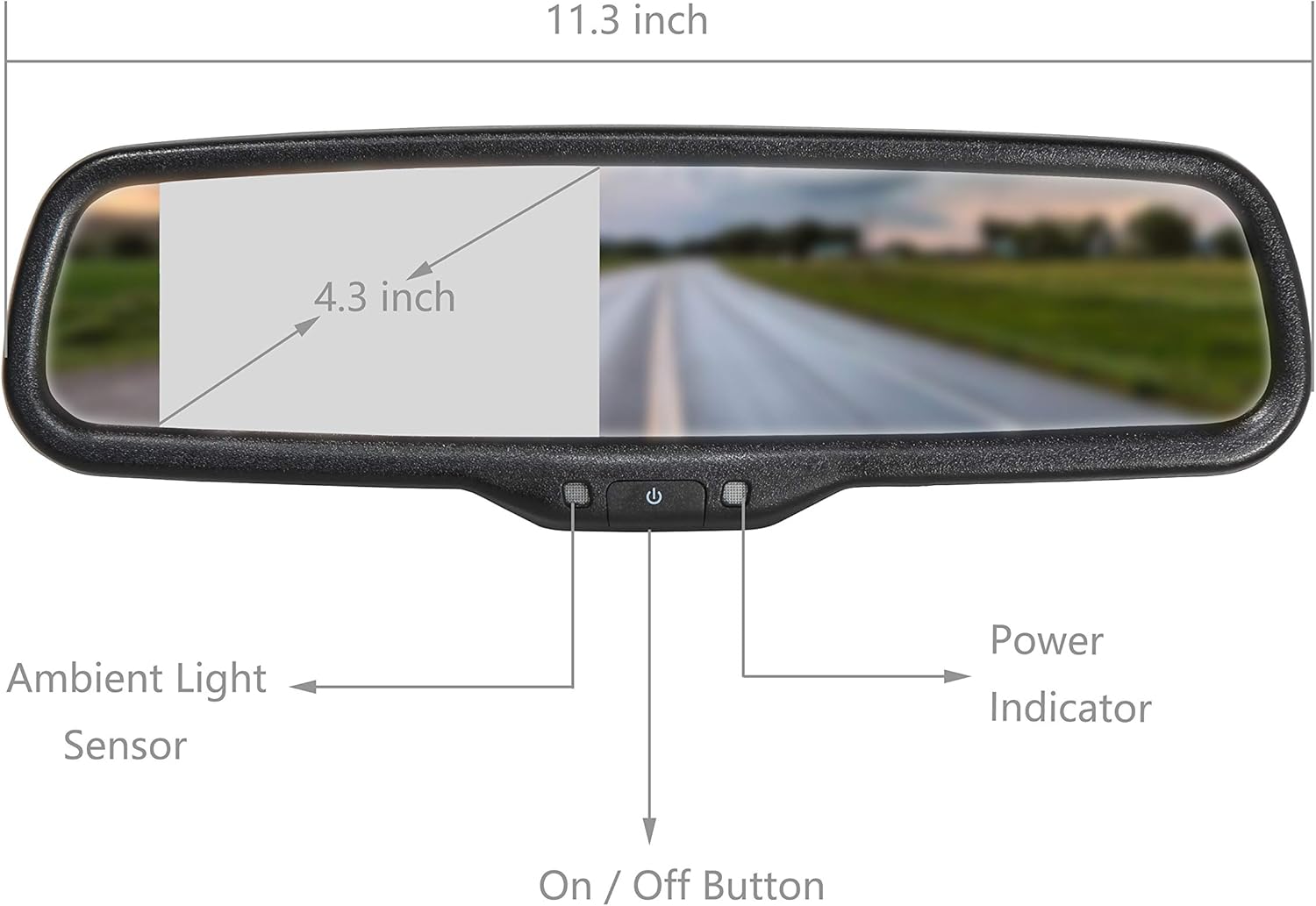 EWAY for Toyota Tundra 2007-2014 4.3 Rear View Mirror Monitor with Tailgate Handle Backup Camera Kit Parking Waterproof CCD Reverse Reversing Night Vision Car Safety Backing Auto Cameras