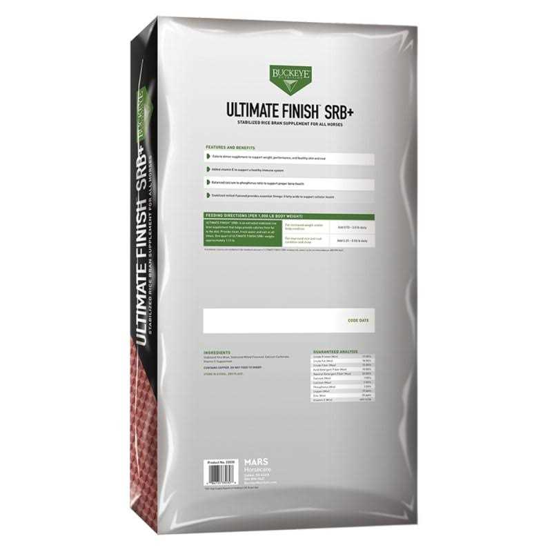 Buckeye Nutrition Ultimate Finish SRB+ Stabilized Rice Bran Pellets Horse Supplement - Sports Supplies Online Store