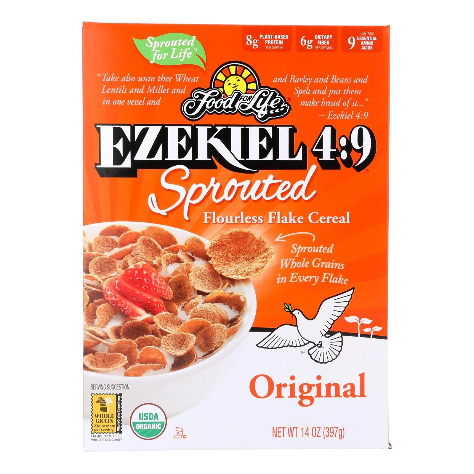 Food For Life Cereal,Og2,Ezek,Spgrn,Or 14 Oz (Pack Of 6)6