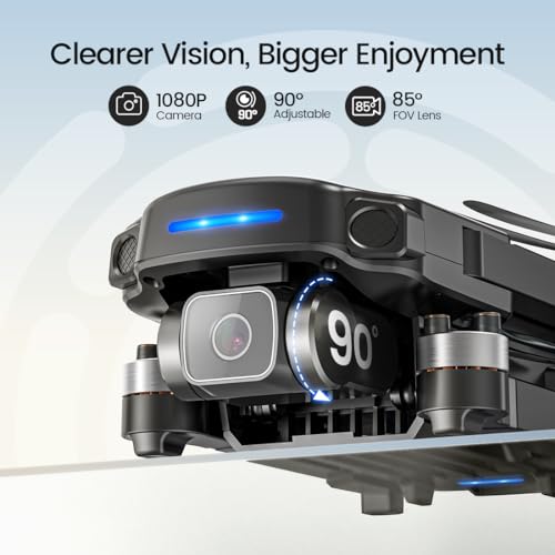 Holy Stone HS600D 3 Axis Brushless Gimbal GPS Drones With Camera For Adults 4K, FPV Drone, 8K Image, 4K/30FPS Video, 48MP Photo, 80 Min Flight, Auto Return, 20000Ft Control, QuickShot, Upgraded HS600