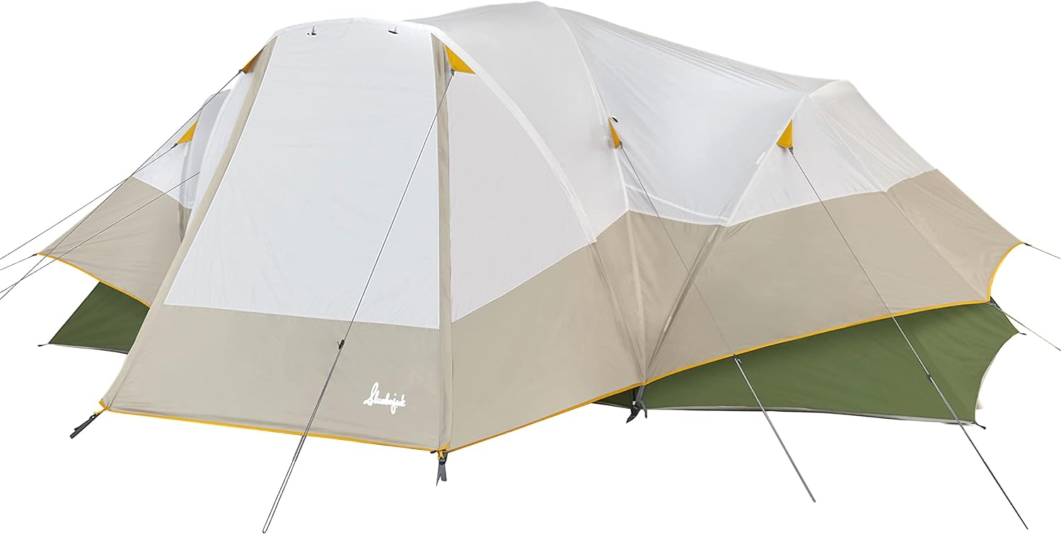 8 Person Hybrid Dome Family Camping Tent,with 2 Rooms, Room Divider