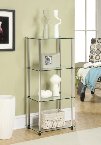 Convenience Concepts Designs2Go Classic Glass 4 Tier Tower, Glass