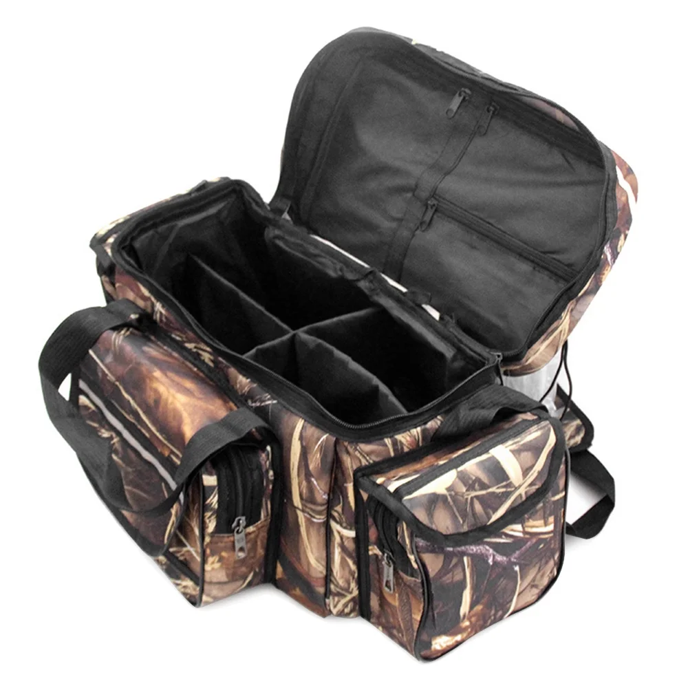 Large Capacity Fishing Tackle Bag Waterproof Fishing Tackle Storage Bag Case Outdoor Travel Shoulder Bag Pack