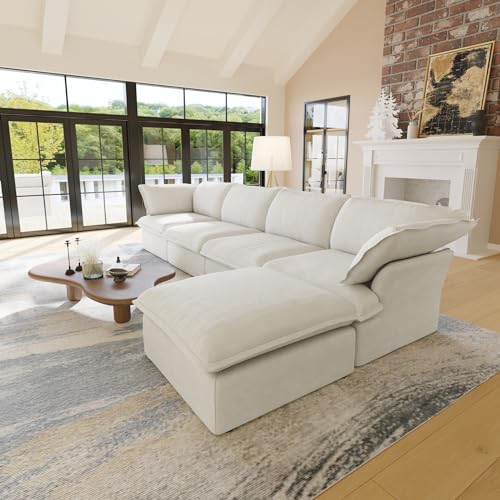 Cloud Modular Sectional Sofa with Storage Ottoman,165.2