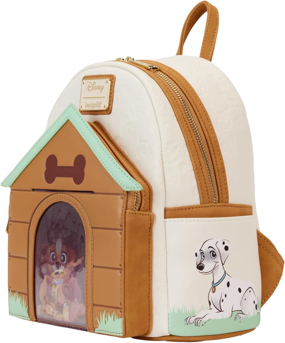 Loungefly Disney I Heart Dogs Dog House Triple Lenticular Double Strap Shoulder Bag