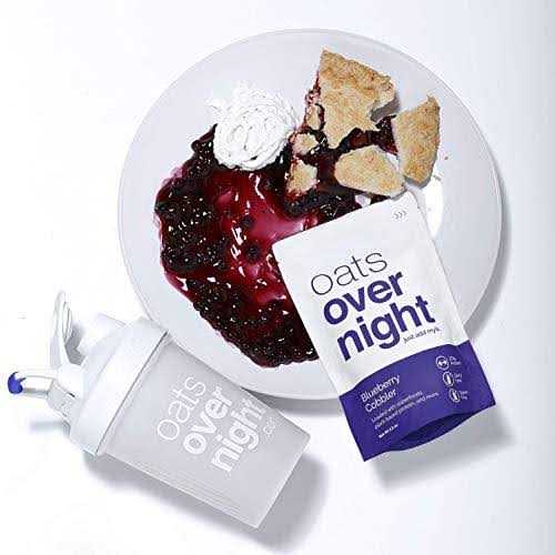 Oats Overnight Plant Based - Blueberry Cobbler - Premium High-Protein, Low-Sugar, Gluten-Free (2.6oz per Pack)