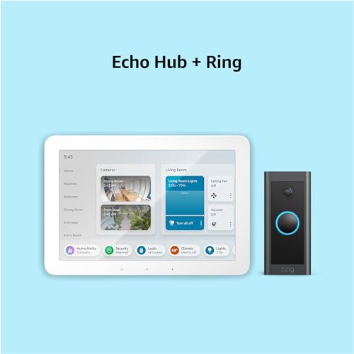 Amazon Echo Hub | 8&rdquo; smart home control panel with Alexa | Compatible with thousands of devices