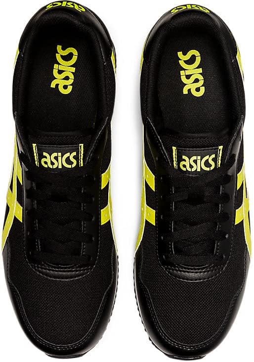 ASICS Men's TIGER RUNNER Shoes, 11.5, BLACK/SOUR YUZU