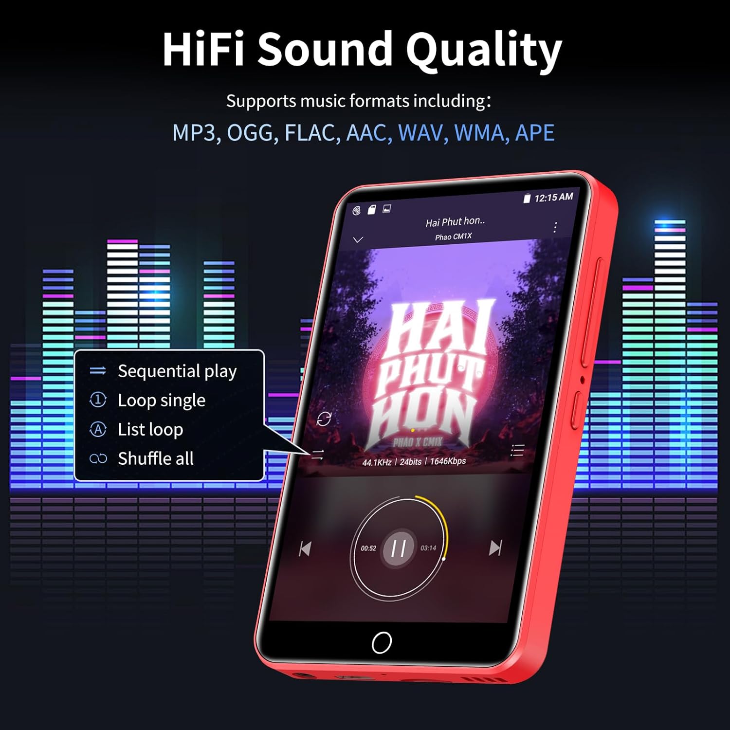 80GB MP3 Player with Bluetooth and WiFi, 4.0