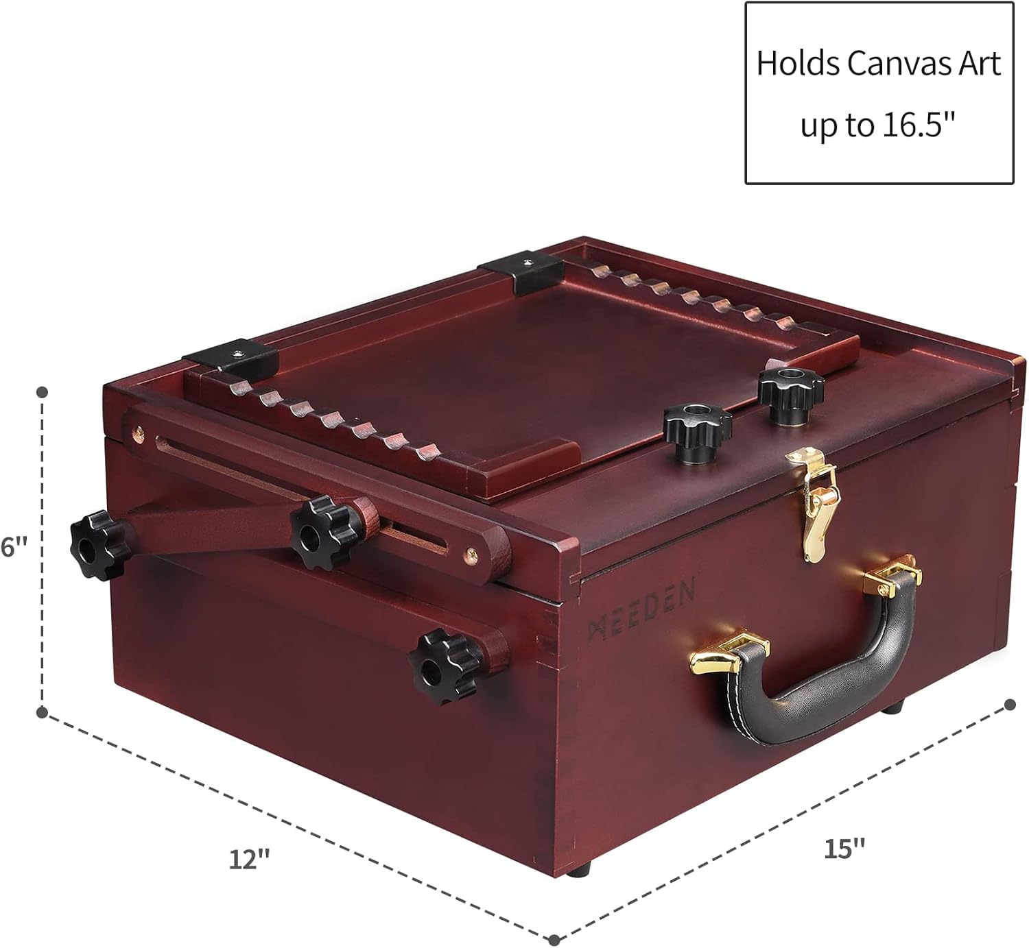 MEEDEN Artist Plein Air Easel,Pochade Box,Sketch Easel Box w/Compact Aluminum Travel Tripod,Nylon Carry Bag,Portable French Easel with Storage for Outdoor Painting,Tripod Easel Stand for Displaying