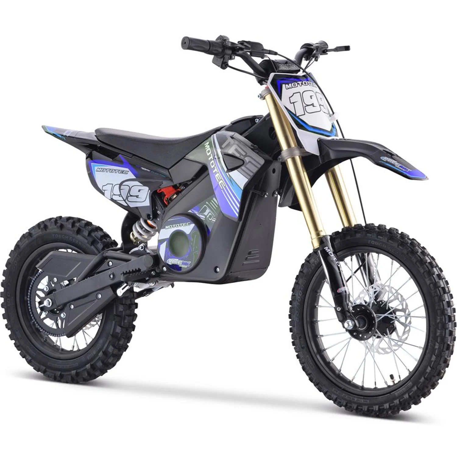 MotoTec 48v Pro Electric Dirt Bike 1500w Lithium Blue - Radiant Selections