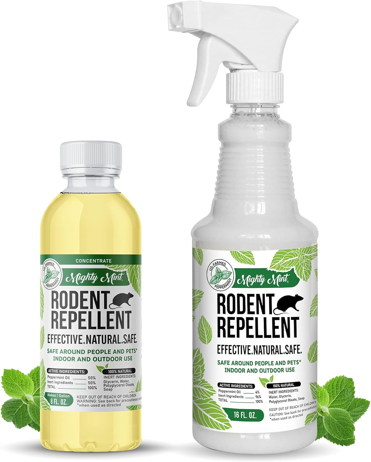 Peppermint Oil Rodent Repellent Spray and Concentrate - Makes 1 Gallon