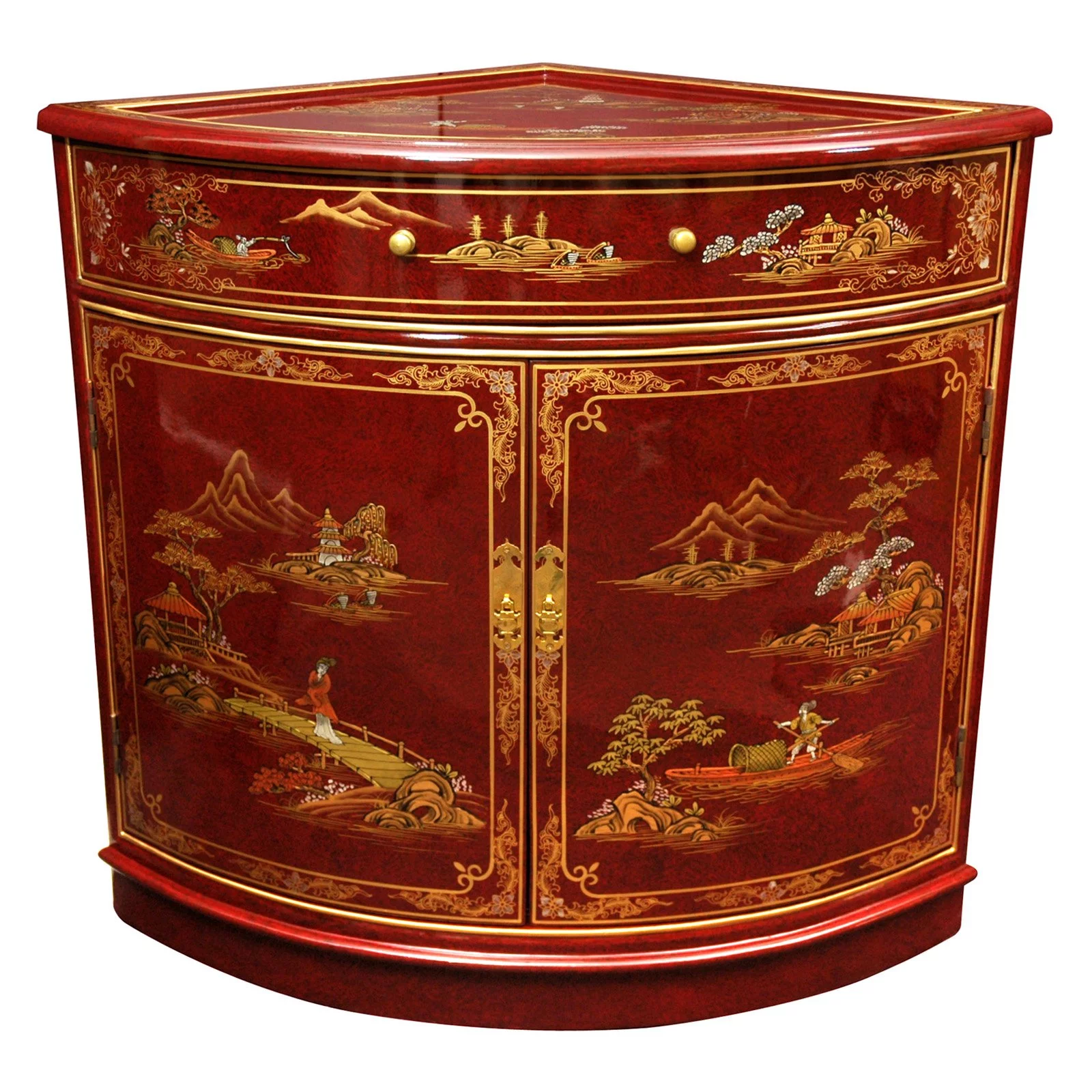 Oriental Furniture Corner Cabinet, 32.00