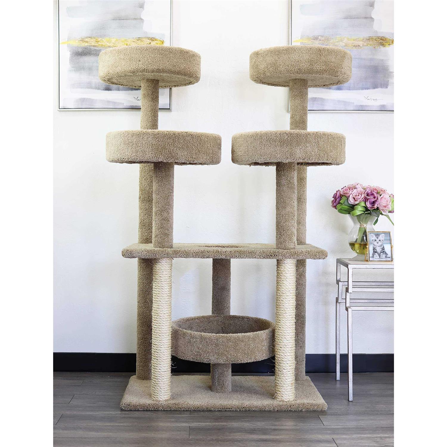 Prestige Cat Trees Castle Modern Cat Tree Cat Tower for Large Cats - Pet Supplies online store