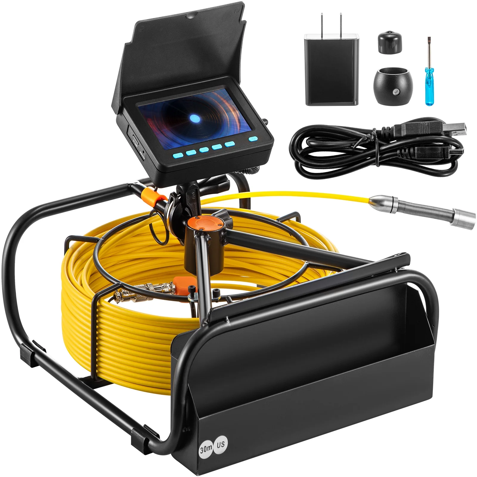 BENTISM Sewer Camera 164FT Cable Pipeline Inspection Camera 4.3 Inch TFT LCD Monitor Pipe Camera Screen Waterproof IP68 Duct Inspection Camera with 6PCS LEDs 8500MAH Lithium Battery, DVR Function, 50M