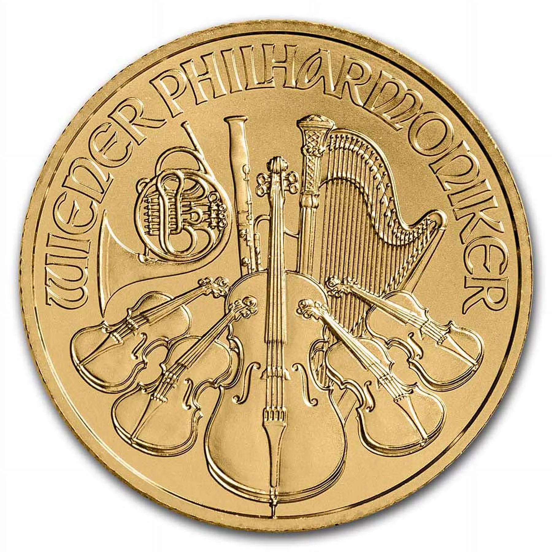 2022 Austria 1/4 oz Gold Philharmonic BU