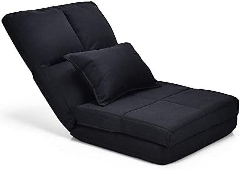 GEROBOOM Folding Sofa Bed  Triple Fold Floor Couch for Adults with Pillow  Floor Foldable Mattress with 6 Reclining Position  Convertible Sleeper Chair Guest Bed for Living Room  Bedroom