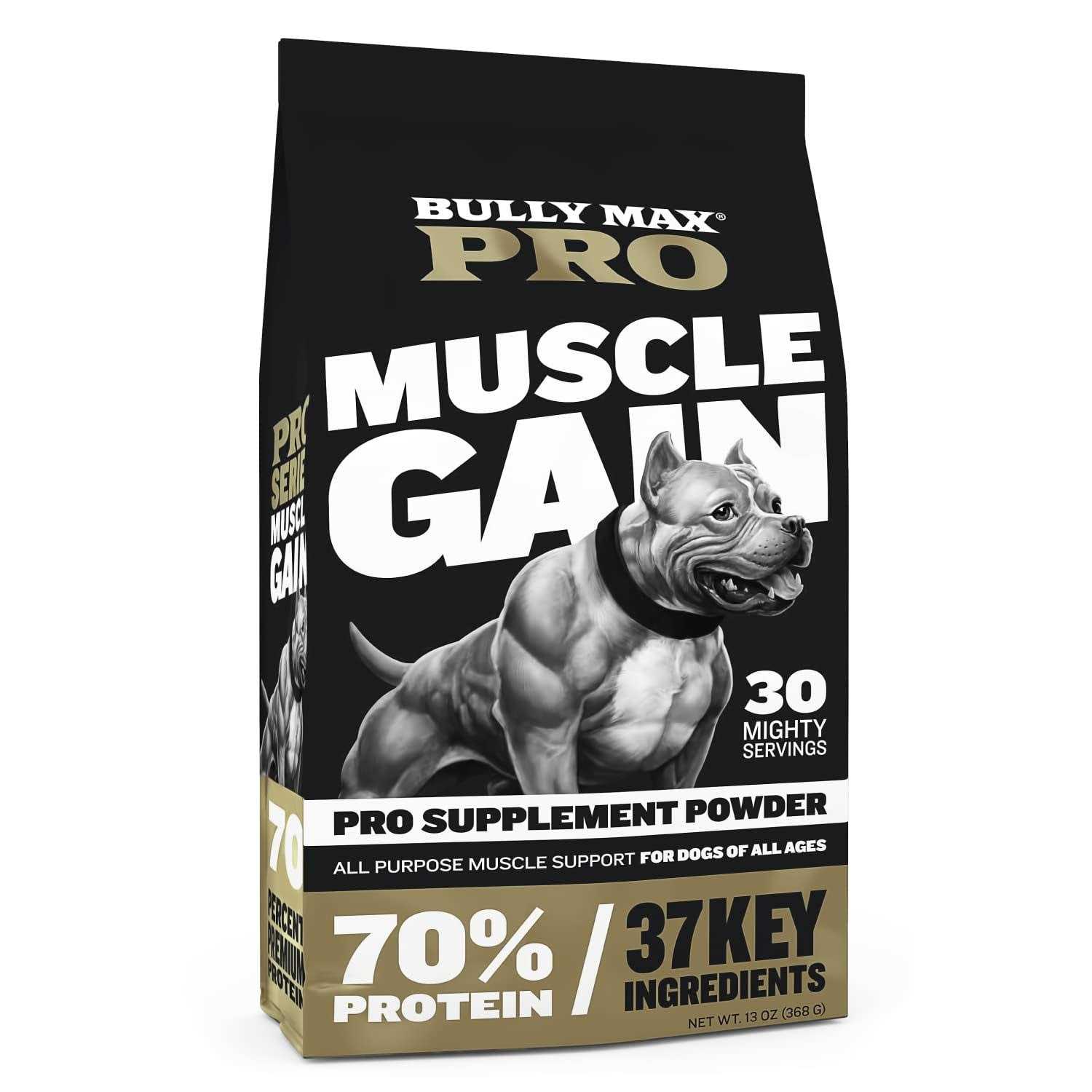 Bully Max Protein Powder for Dogs Supports Muscle Building & Muscle Gain #1-Rated Performance Brand Since 2009 - Pet Supplies online store
