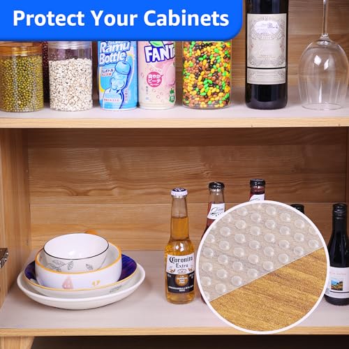 PABUSIOR Clear Shelf Liners for Cabinets, 11 Inch Wide, Easy to Cut, Non-Adhesive Kitchen Drawer Liner, Waterproof Cupboard Protect Mat for refrigerator, 11×120 Inch