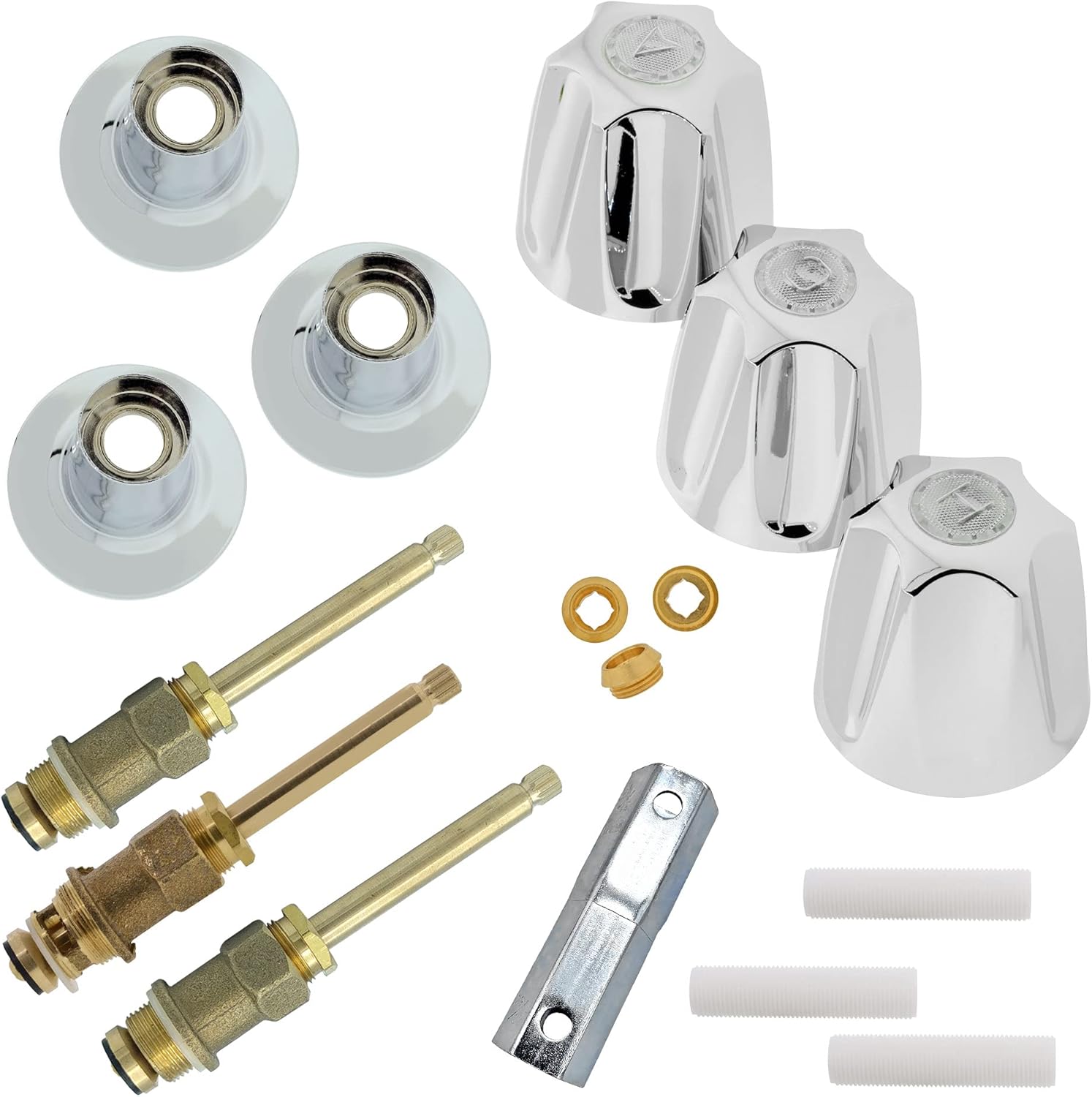 Bathtub and Shower Valve Repair Kit Replacement for Price Pfister Systems, For Remodeling Verve Handles, Easy Installation, Durable Construction, Polished Chrome Pack of 2
