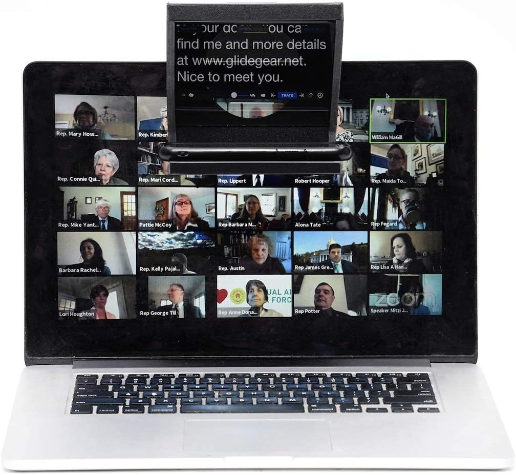 Little Prompter, The Original Compact Personal Teleprompter for Video Production. No Studio Required. Perfect for DSLRs, Webcams, and Built-in Laptop Cameras. Use with iOS or Android.