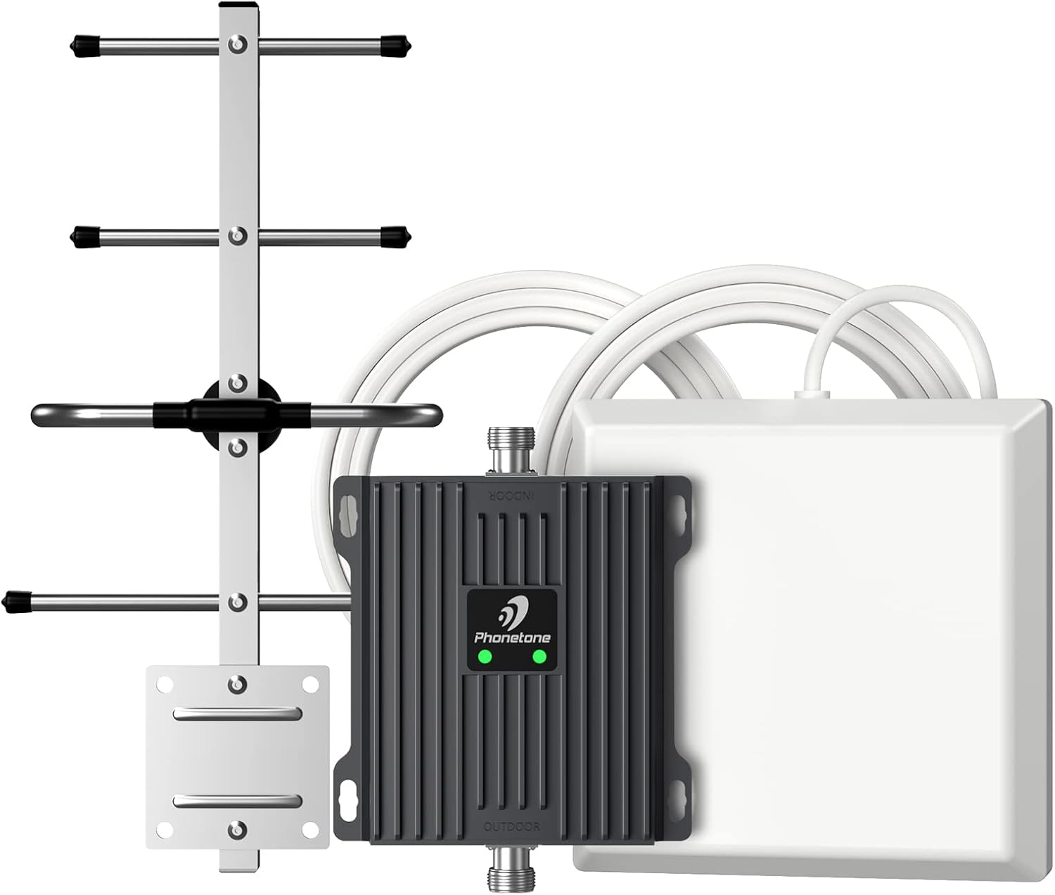 Cell Phone Signal Booster for Verizon and AT&T | Up to 4,500 Sq Ft | Boost 4G LTE 5G Signal on Band 12/13/17 | 65dB Dual Band Cellular Repeater with High Gain Antennas | FCC Approved