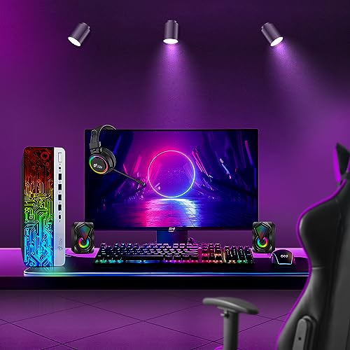 BTO RGB Gaming Desktop PC Bundle - Intel Core i7 6th Gen, 16GB DDR4 Ram, 512GB SSD, NVIDIA GT-1030 2GB GDDR5, New 22 Inch Monitor – Prebuilt Computer for PC Gaming - Windows 10 Pro (Renewed)