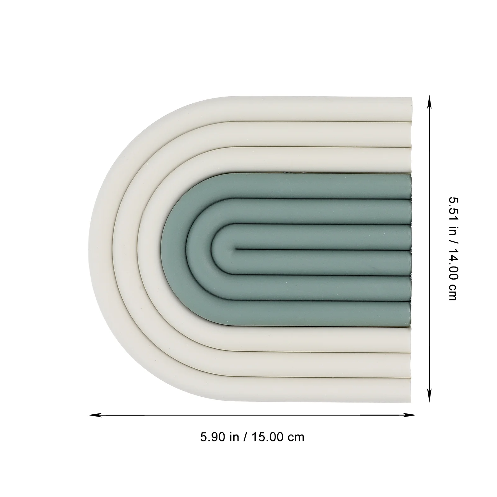 unbranded 4 Pcs Conditioner Devices Table Mat Anti-slip Kitchen Pot Pads 15X14X1CM Green