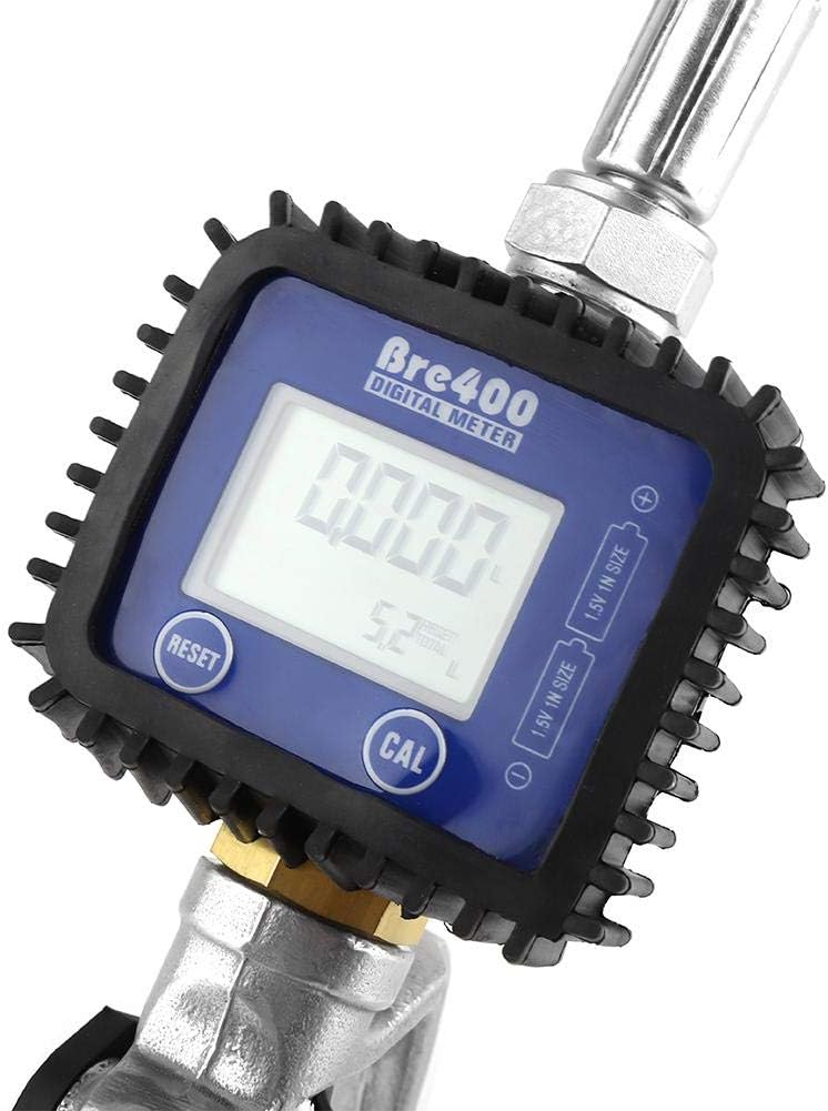 Digital Oil Control Valve Meter Nozzle, 1/2 inch NPT Inlet Pressure 1500 Psi 100 Bar Digital Fuel Oil Lubricant Nozzle Fueling Nozzle with Flow Meter