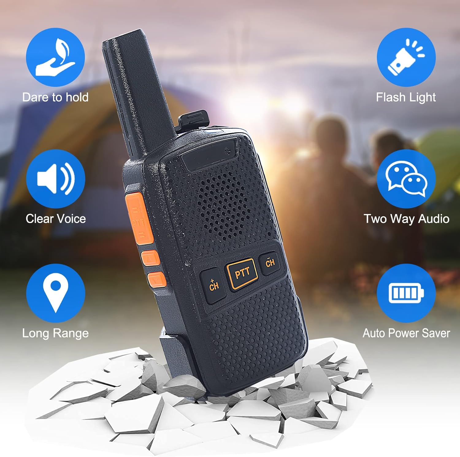 Wireless Intercom System for Home Long Range 1.5 Mile Two Way Radio,Room to Room Intercom,Wireless Intercom System for Caregivers for Kids, Senior & Elderly Business House Office2 Pack