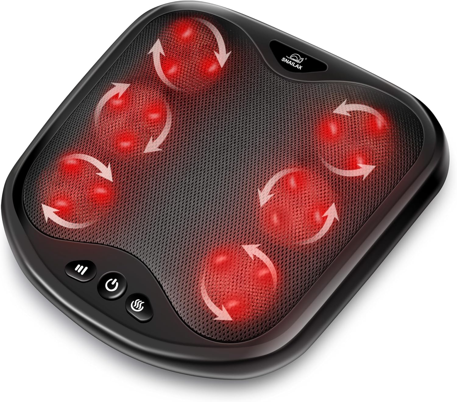 Snailax Foot Massager with Heat, Deep Kneading Shiatsu Feet Massager for Plantar Fasciitis,Circulation and Pain Relief Electric Foot Warmer, Washable Cover