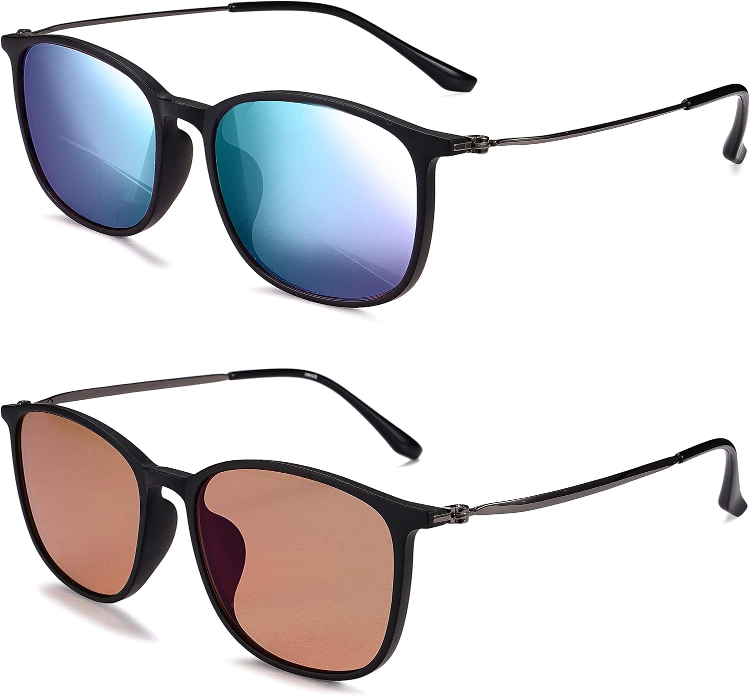 2 Pack Color Blind Glasses for Men - 1 pcs can readable Color Blind Pictures - 1 pcs is are Enhanced-Premium High Contrast Colorblind Glasses