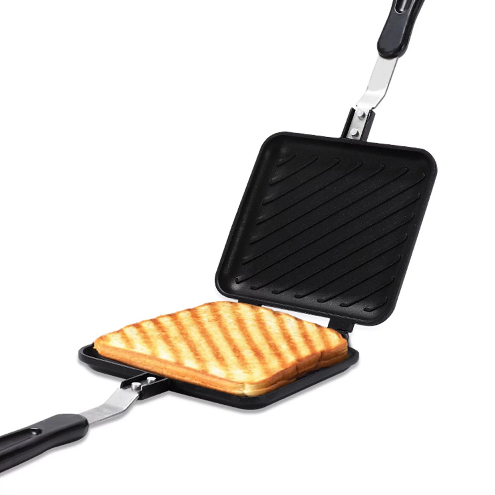 Gecheer Toasted Sandwich Maker Non-stick Grilled Sandwich Panini Maker With Insulated Handle Hot Sandwich Maker Grilled Cheese Machine