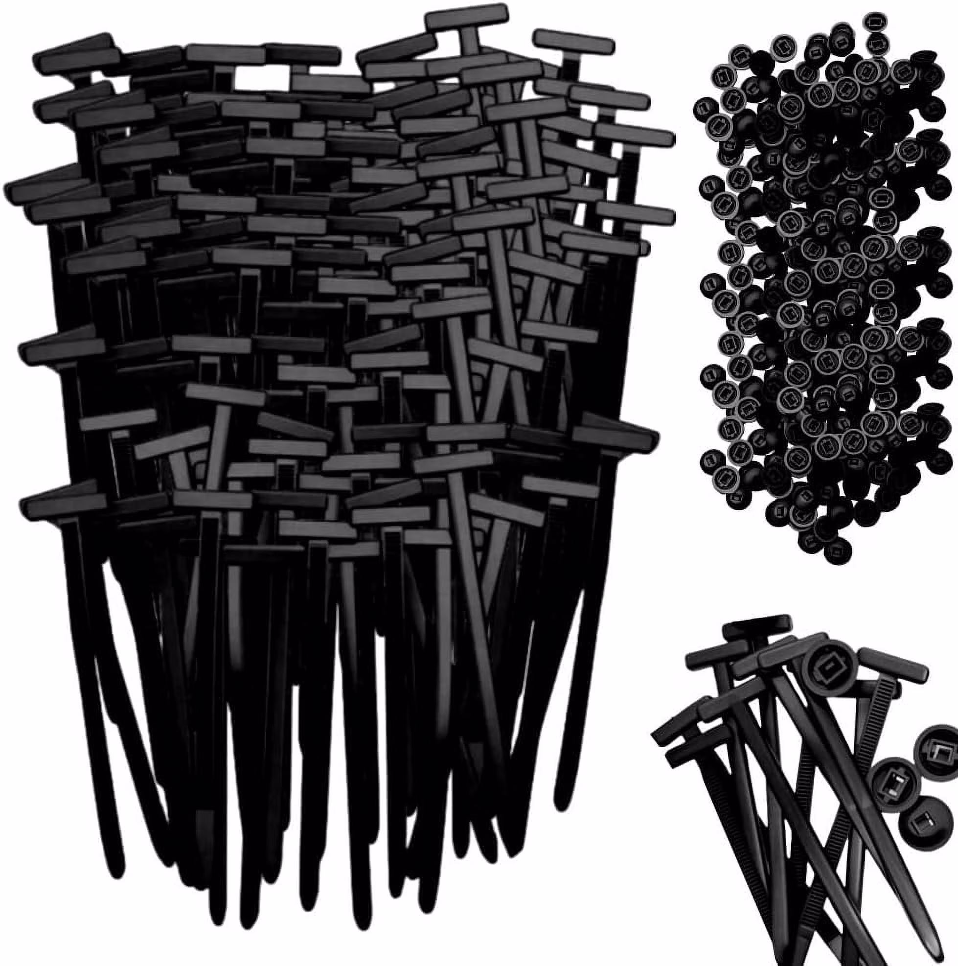 Nylon Universal Cable Tie Buckle, Heavy Duty Self-Locking Nylon Zip Ties Holder, New Multifunctional Cable Tie Buckle for Car Daily Repair