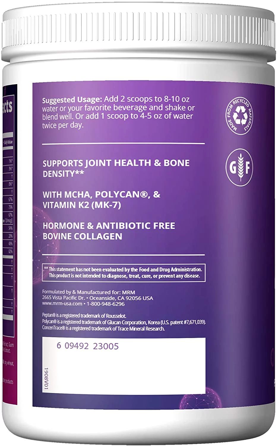 MRM (Metabolic Response Modifiers) Bone Maximizer with Collagen Powder - Orange 315 g Powder