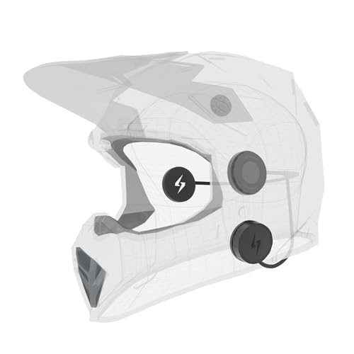 Syphon SoundPro: Ultra-Thin 9.6mm Bluetooth Moto Headphones - Glove-Friendly Controls, Massive Sound, IP55 Waterproof, Built-In Mic, Universal Fit With Any Dirt Bike, Snowmobile, and Motorcycle Helmet - Radiant Selections