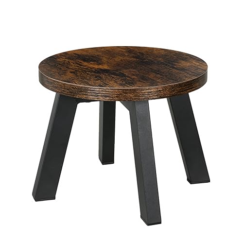 Small Step Stool for Adults and Kids, Round Stepping Stool with Non-Slip Mats, Kitchen Step Stool for Adults, Bed Steps for High Beds with 400-LBS Capacity for Bedroom Kitchen Bathroom