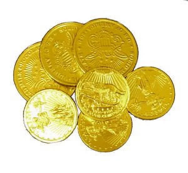 Milk Chocolate Coins, 3 Mesh Bags Of 7 Pieces Each
