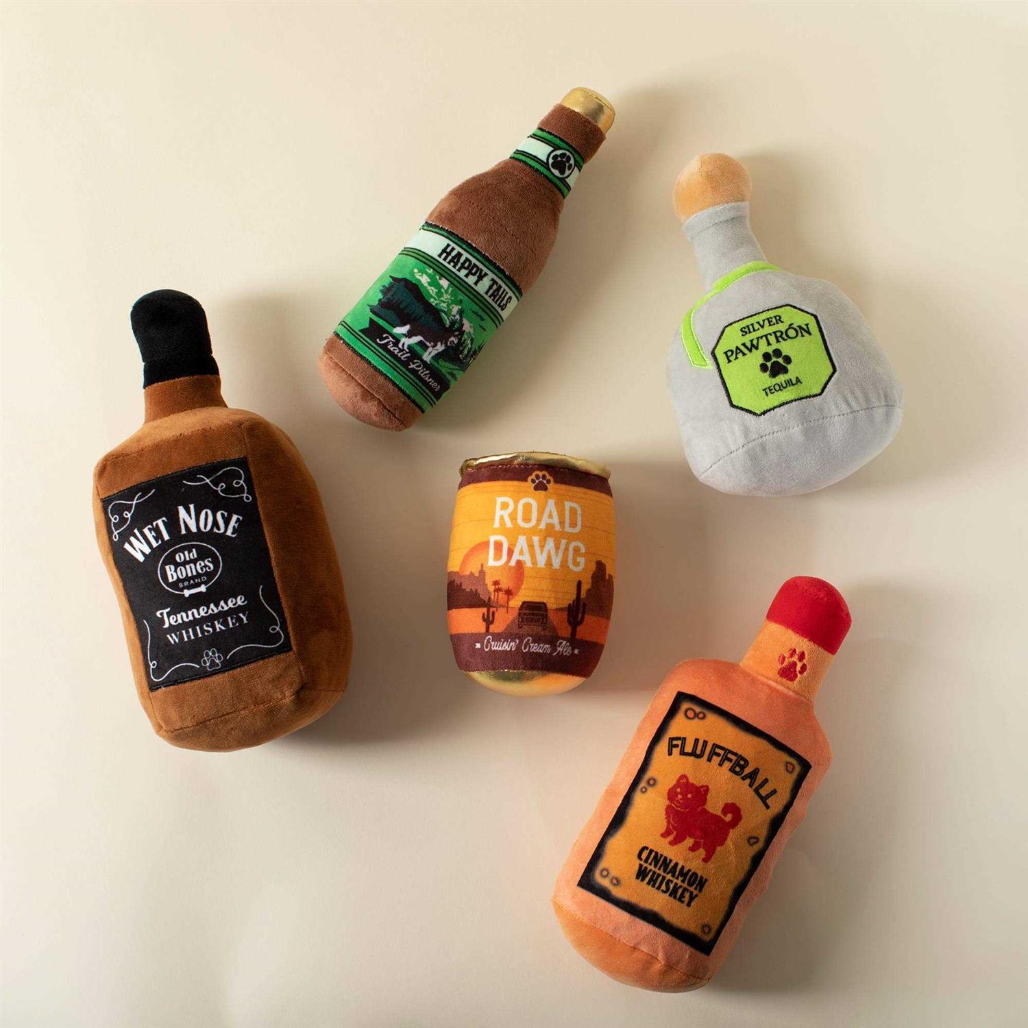 Fringe Studio Plush Dog Toy Fluffball Cinnamon Whiskey 289715 - Pet Supplies online store