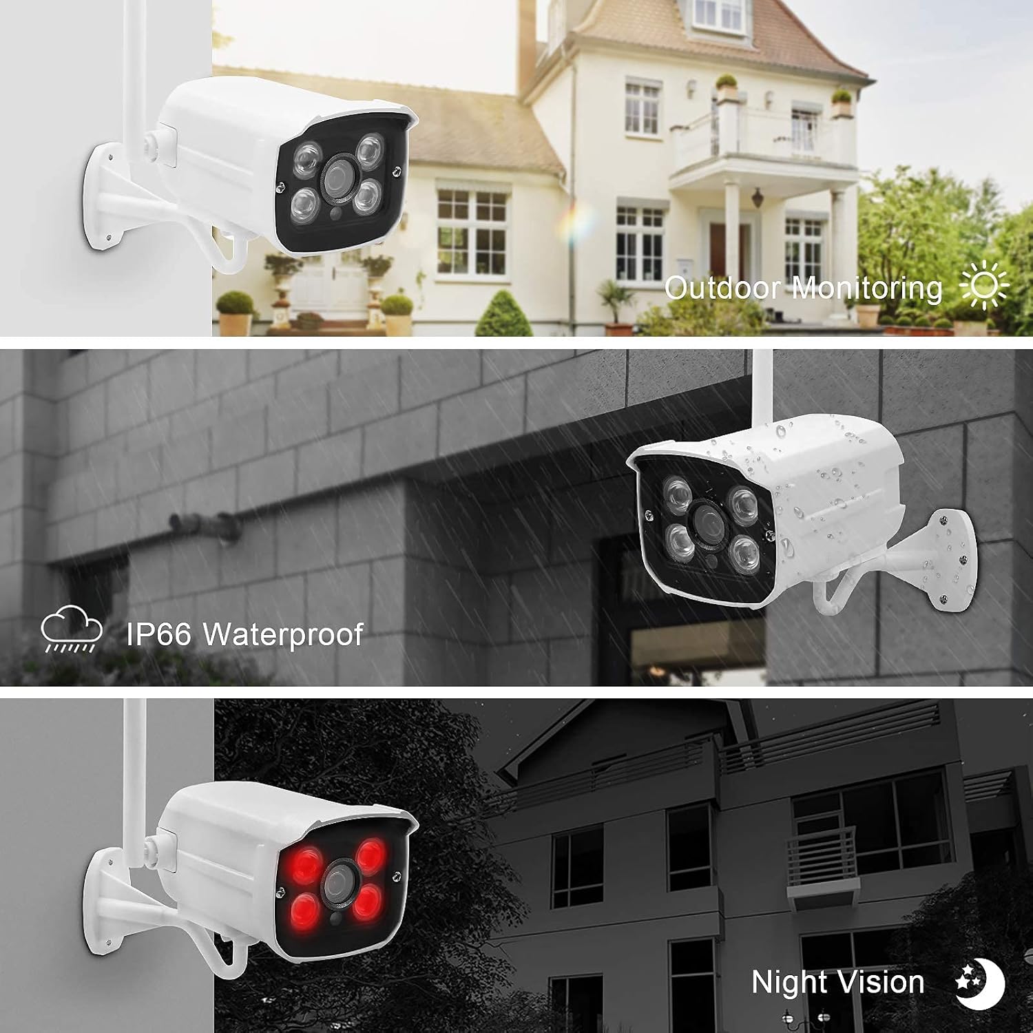 Wireless Security Camera System with 1TB Hard Drive,1080P 8CH NVR 4Pcs WiFi IP Surveillance Camera for Outdoor Indoor Home/Waterproof/Night Vision/Motion Alert/Remote Access